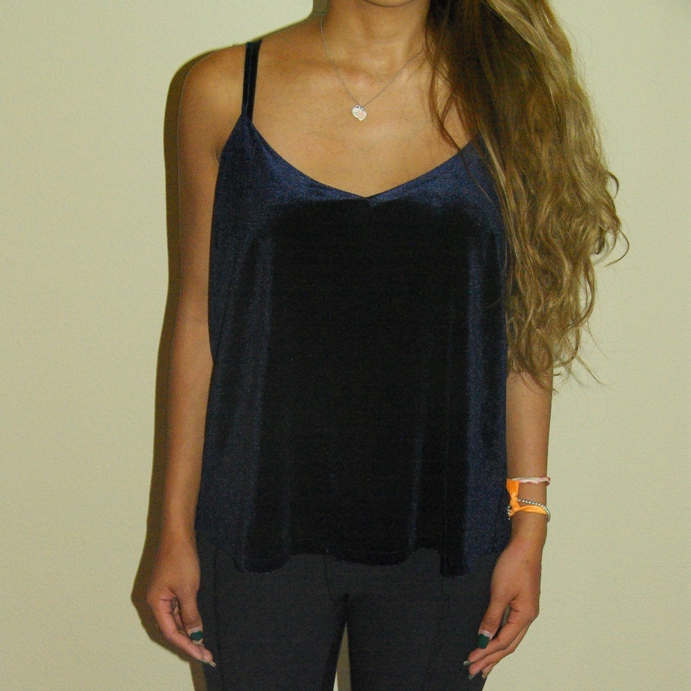 Velvet Crushed Tank Top